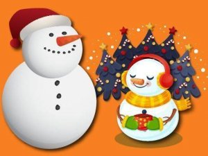 Gravity Snowman Christmas Online Puzzle Game