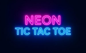 Neon Tic Tac Toe Online - Classic Strategy Puzzle Game