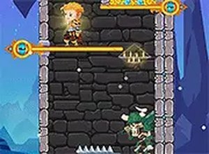 Hero Rescue - Pull The Pin Puzzle Game Online Puzzle Game