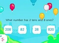 Toon Balloonz Math Game Online Arcade Game