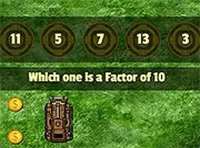 Math Tank Factors Online Puzzle Game